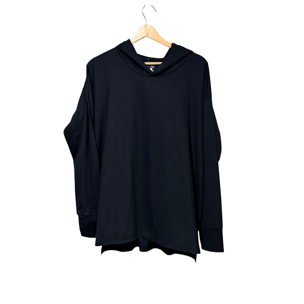 We Wander WeFlex Black Active Hoodie Women Large NWR-WGA-10052 UPF 40 Recycled